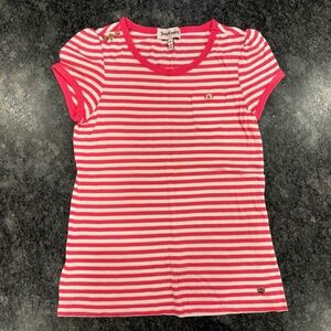 Girls Juicy Couture Short Sleeved Striped Tshirt Top Shirt - size 8